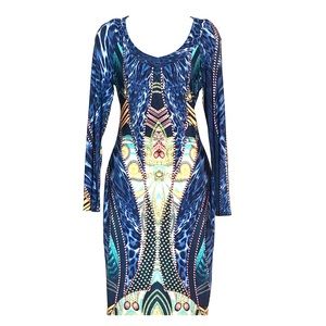 Cache Long Sleeve Mini Dress